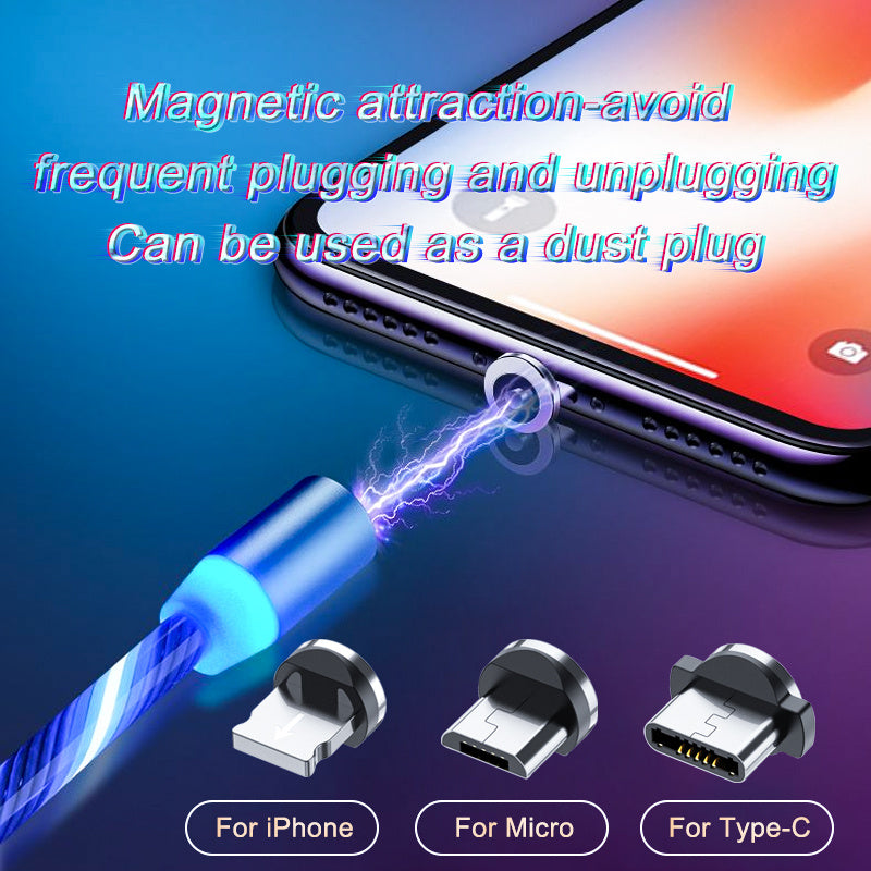 MagnetCharge|Magnetic Charging Cable|Strong Magnetic Alignment|Three-in-One Connectors| Fast Safe Charging -