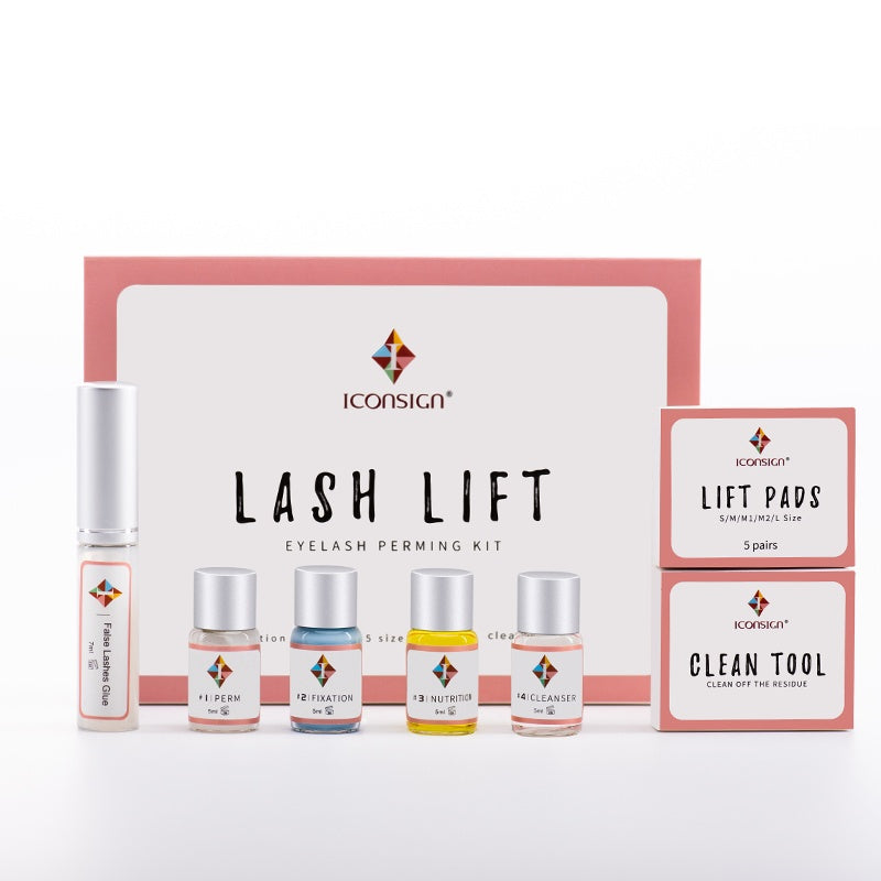 ICONSIGN Lash Lift Kit | Eyelash Perming & Curling Kit | Lash Lifting Set with Perm, Fixation, Nutrition & Cleanser Lotions | Silicone Pads, Glue & Tools | Long-Lasting Curl 2–3 Months | Salon & Home Use - Health & Beauty > Personal Care > Cosmetics > Cosmetic Tools > Makeup Tools > Eyelash Curlers