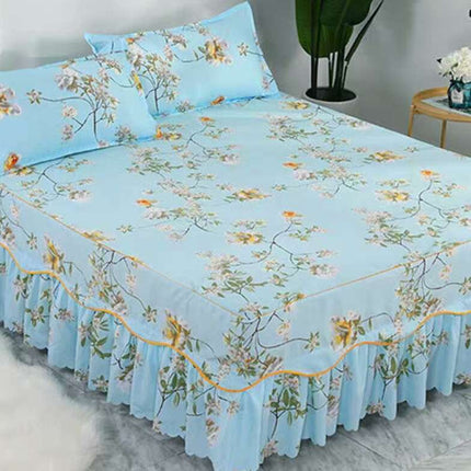 Bed Skirt Pillowcase 3 Woolly Bedsheet Bedding Set Bedspread