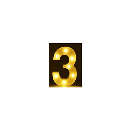 Luminous LED Letter Number Night Light English Alphabet Number Battery Lamp Romantic Wedding Christmas Party Decoration