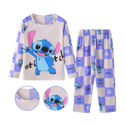 Boy Sleepwear Long sleeved pants Clothes Kids Pajamas Set Baby Girls Pyjamas