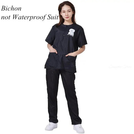 Purple/Pink/Gray Pet Shop Cosmetology Uniforms Men And Women Beauticians For Waterproof And Breathable Work Clothes G0709