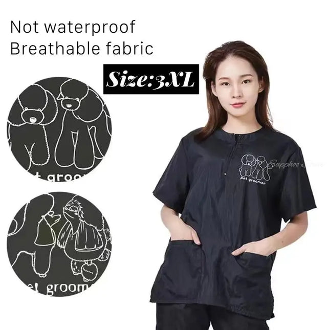 Purple/Pink/Gray Pet Shop Cosmetology Uniforms Men And Women Beauticians For Waterproof And Breathable Work Clothes G0709