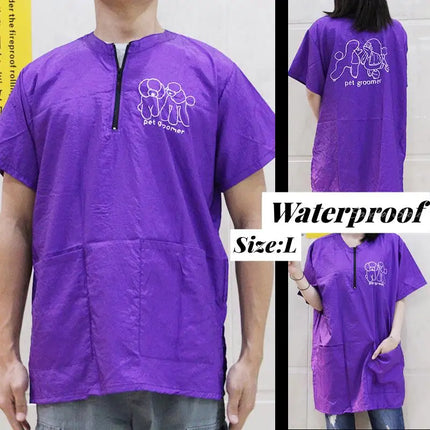 Purple/Pink/Gray Pet Shop Cosmetology Uniforms Men And Women Beauticians For Waterproof And Breathable Work Clothes G0709