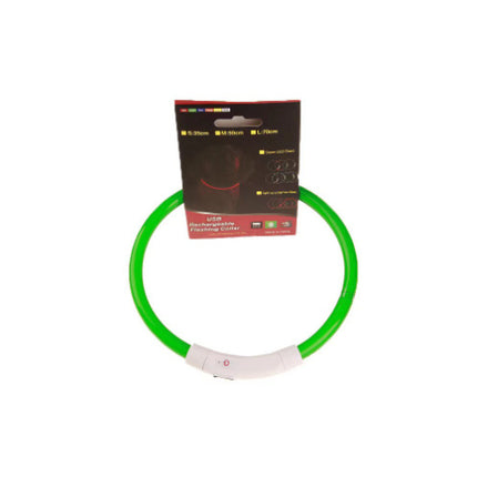 Pet Flashing Collar USB Rechargeable Glowing Necklace Safety Collar Light Up Collars For Night Walking Electric Dog Collar Neon