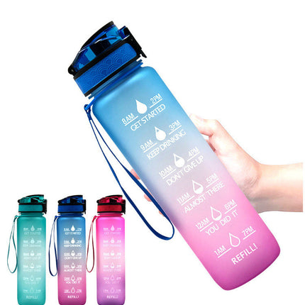 Transparent Flask Water Bottle 1000ml Bottled Kawaii Bottle Bpa Free Infuser Plastic Milk Sports Clear Water Bottle Kawaii Cup
