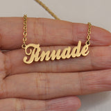 NameCraft | Name Pendant | Diy Name Pendant | Ideal Gift For Her | Gold 40+5cm, Rose Gold 40+5cm | Hypoallergenic Finish -