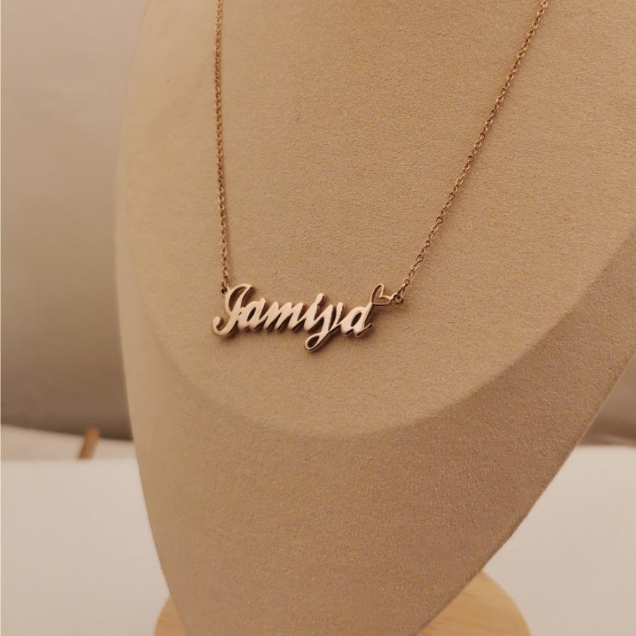 NameCraft | Name Pendant | Diy Name Pendant | Ideal Gift For Her | Gold 40+5cm, Rose Gold 40+5cm | Hypoallergenic Finish -