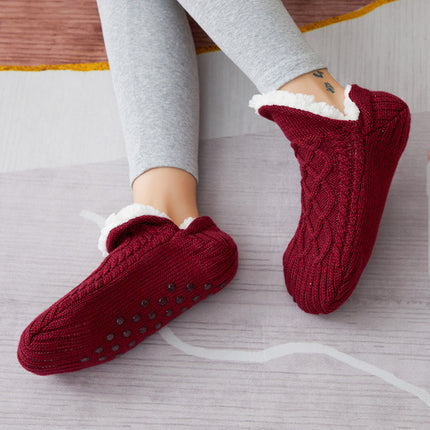 Winter Woolen Socks Women Thicken Warm Home Bedroom Socks Slippers Men Non-slip Foot Warmer Snow Socks Calcetines Mujer