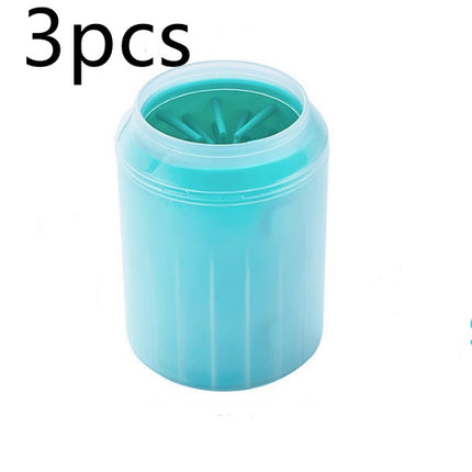 Pet Paw Cleaner Cleaning Kit Cup Soft Brush Can