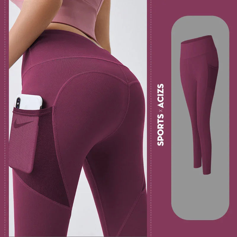 FlexFit | Yoga Pants With Pockets | High Waist | Pocketed Design | S2xl Multicolor | Flattering Fit For Workouts - Apparel & Accessories > Clothing > Activewear > Activewear Pants > Leggings