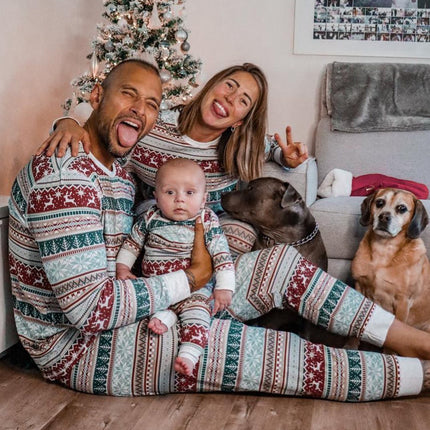 2024 Family Christmas Matching Pajamas Set Xmas Adult Kids Mother And Daughter Father Son Sleepwear Baby Family Look Outfits