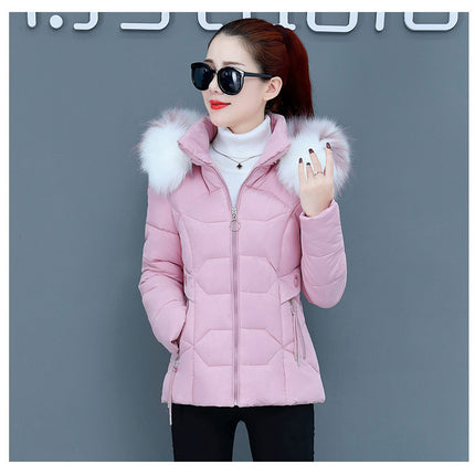 Female Short Cotton Coat Thickened Slim Fit Fashionable Jacket