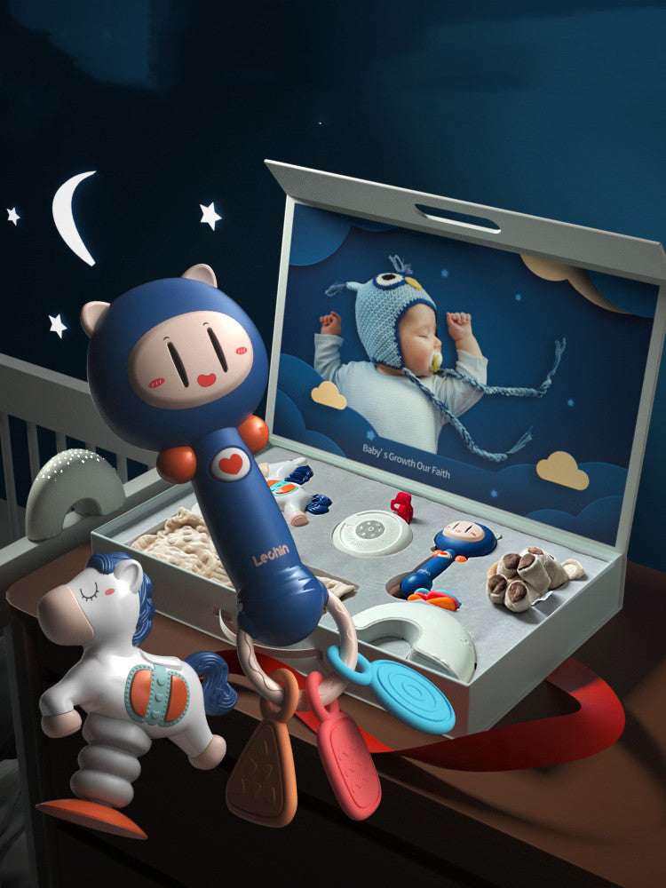 Happy Newborn | Baby Toy Gift Set | Full Moon Theme Gift Box | Sensory Play | Gift Box | Ideal Newborn Gift -