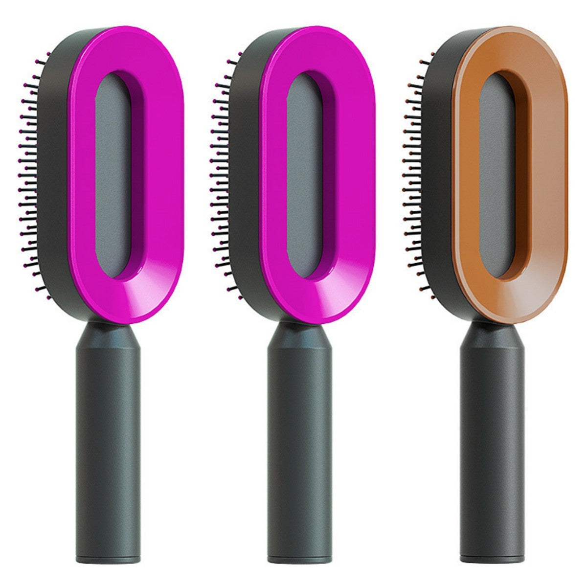 Self-Cleaning Hair Brush for Women | One-Click Cleaning Detangling Comb | 3D Air Cushion Scalp Massage Brush | Anti-Static, No-Pull Hairbrush | Pain-Free Detangling for All Hair Types | Optional Wall-Mounted Storage - Health & Beauty > Personal Care > Hair Care > Hair Styling Tools > Combs & Brushes > Paddle Hairbrushes