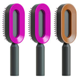 Self-Cleaning Hair Brush for Women | One-Click Cleaning Detangling Comb | 3D Air Cushion Scalp Massage Brush | Anti-Static, No-Pull Hairbrush | Pain-Free Detangling for All Hair Types | Optional Wall-Mounted Storage - Health & Beauty > Personal Care > Hair Care > Hair Styling Tools > Combs & Brushes > Paddle Hairbrushes