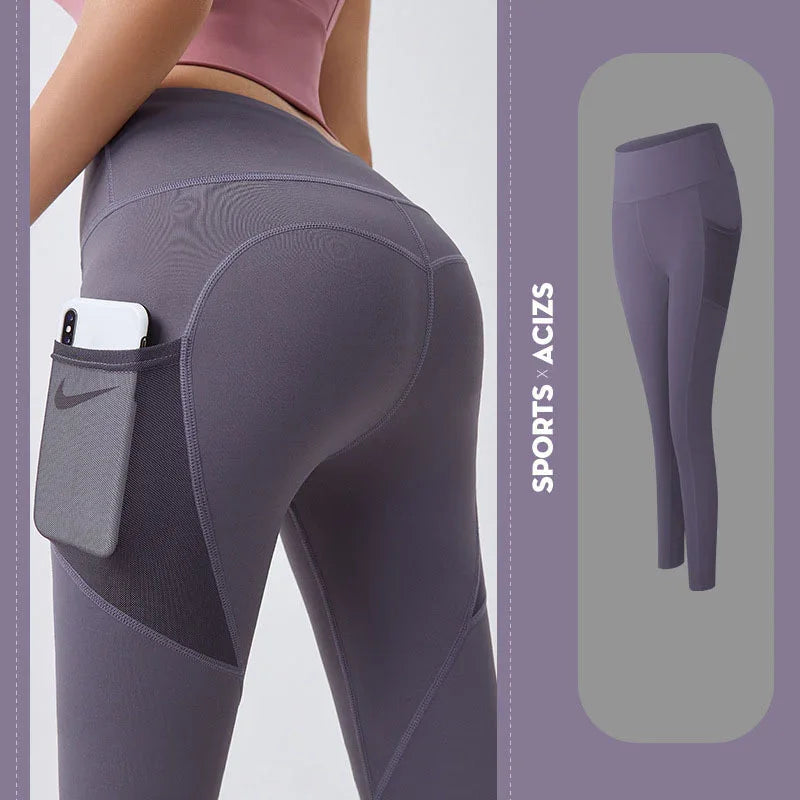FlexFit | Yoga Pants With Pockets | High Waist | Pocketed Design | S2xl Multicolor | Flattering Fit For Workouts - Apparel & Accessories > Clothing > Activewear > Activewear Pants > Leggings
