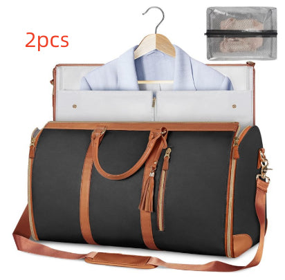 Large Capacity Travel Duffle Bag for Women | Waterproof Foldable Suit Bag & Handbag | PU Material | Dry-Wet Separation | Lightweight Weekend Tote | Outdoor Sports & Travel Carry Bag - Luggage & Bags > Duffel Bags