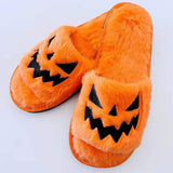 Halloween Cute Warm Home Slippers for Women | Soft Rabbit Fur Indoor Shoes | Open-Toe Fish Mouth Design | Cozy Plush Winter Slippers | PU Sole | Fall & Halloween House Shoes - Apparel & Accessories > Shoes > Slippers