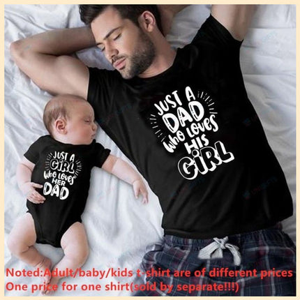 Just A Dad Who Loves His Girl Parent-child T-shirt