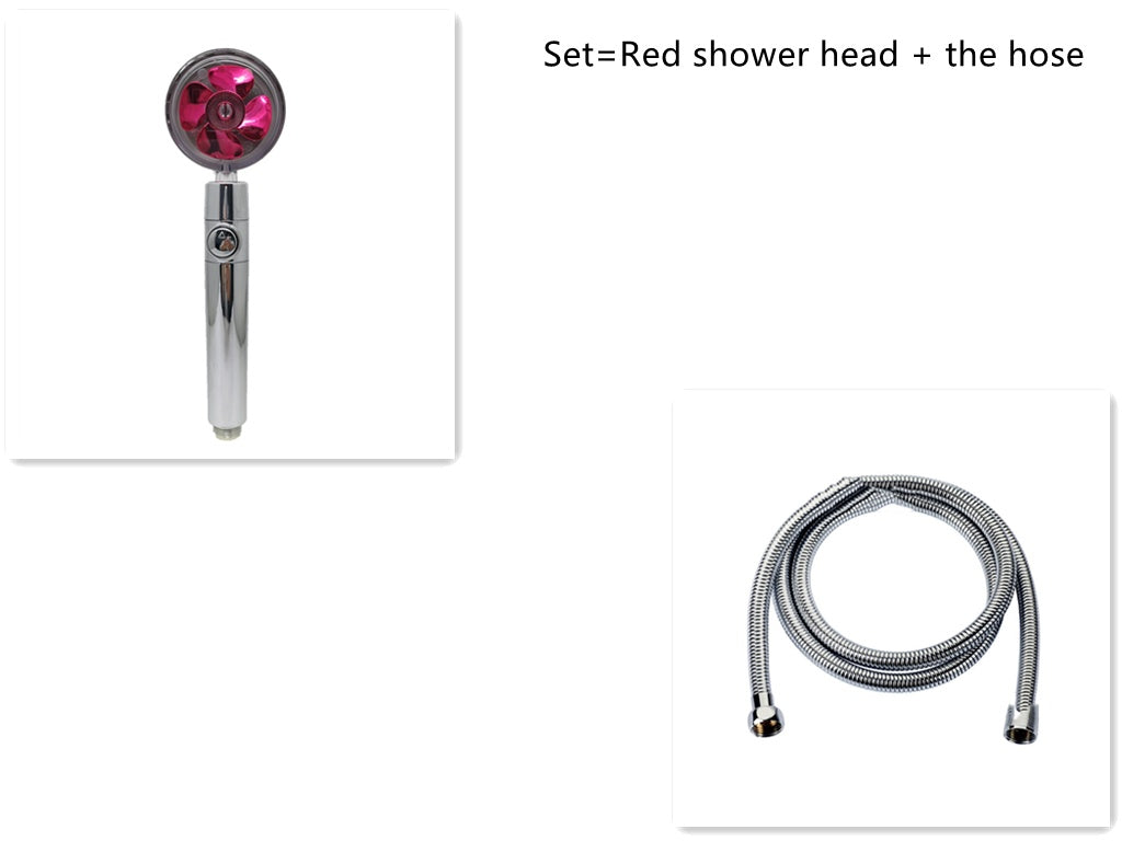 High-Pressure Water-Saving Shower Head | 360° Rotating Turbo Fan Spray Nozzle | ABS Pressurized Shower with Filter | Chrome Round Fixed Head - Hardware > Plumbing > Plumbing Fixture Hardware & Parts > Shower Parts > Shower Heads > Handheld Shower Heads
