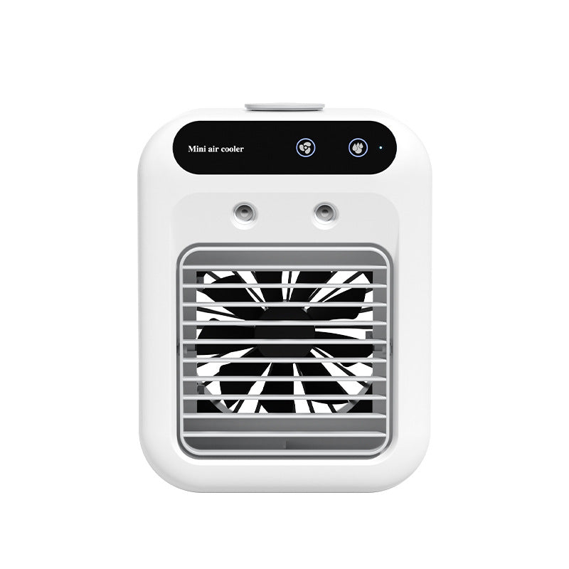 Portable Air Conditioner Fan | USB Mini Air Cooler with Water & Ice Cooling | 2-Speed Touchscreen Personal AC for Room, Office, Car | Atomizing Cool Mist - Home & Garden > Household Appliances > Climate Control Appliances > Evaporative Coolers > Portable Evaporative Coolers