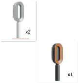 Self-Cleaning Hair Brush for Women | One-Click Cleaning Detangling Comb | 3D Air Cushion Scalp Massage Brush | Anti-Static, No-Pull Hairbrush | Pain-Free Detangling for All Hair Types | Optional Wall-Mounted Storage - Health & Beauty > Personal Care > Hair Care > Hair Styling Tools > Combs & Brushes > Paddle Hairbrushes