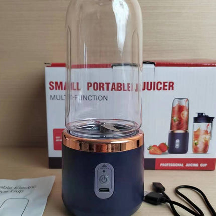 6blade Portable Blender Mini Juicer Cup Extractor Smoothie USB Charging Fruit Squeezer Blender Food Mixer Ice Crusher Portable Juicer Machine