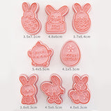SunnyBakes | Easter Cookie Mold Set | Cartoon Bunny Shapes | Plastic Press Molds | Type A Type B | Easy Easter Cookies -