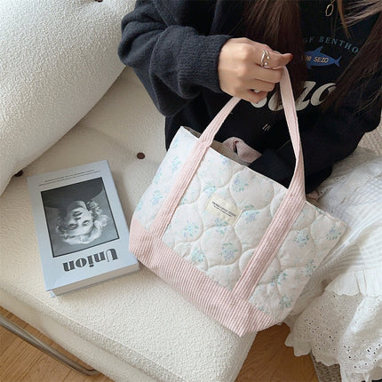 Quilted Patchwork Retro Flower Handbag Commuter
