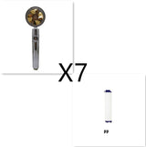High-Pressure Water-Saving Shower Head | 360° Rotating Turbo Fan Spray Nozzle | ABS Pressurized Shower with Filter | Chrome Round Fixed Head - Hardware > Plumbing > Plumbing Fixture Hardware & Parts > Shower Parts > Shower Heads > Handheld Shower Heads