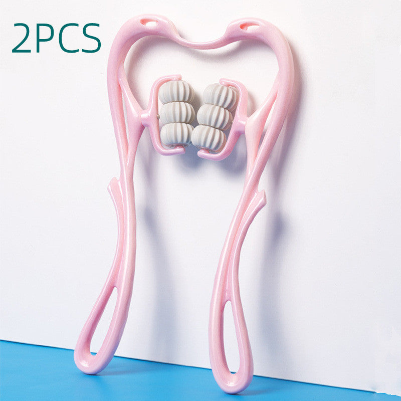 6-Roller Cervical Neck Massager | Manual Six-Wheel Deep Tissue Roller | Ergonomic Swan-Shaped Massage Tool | Relieves Neck, Shoulder, Back & Leg Tension | Adjustable Pressure | Includes Natural Crystal Jade Scraping Board - Health & Beauty > Personal Care > Massage & Relaxation > Massagers > Manual Massage Tools