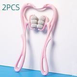 6-Roller Cervical Neck Massager | Manual Six-Wheel Deep Tissue Roller | Ergonomic Swan-Shaped Massage Tool | Relieves Neck, Shoulder, Back & Leg Tension | Adjustable Pressure | Includes Natural Crystal Jade Scraping Board - Health & Beauty > Personal Care > Massage & Relaxation > Massagers > Manual Massage Tools