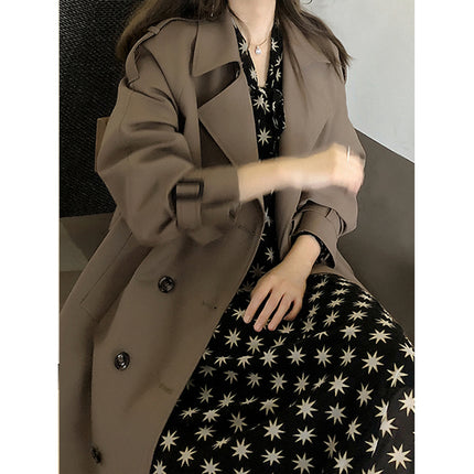 Women Trendy Trench Coat, Double Breasted Coat, Korean Women's Trench Coat, Elegant Oversize Trench Coat, Spring Clothing, Womens Clothing