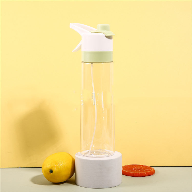 Large Capacity Spray Water Bottle | Leakproof Sports & Fitness Cup for Girls | Portable Travel Drinkware with Handle Strap | Wide-Mouth BPA-Free Plastic - Home & Garden > Kitchen & Dining > Food & Beverage Carriers > Water Bottles