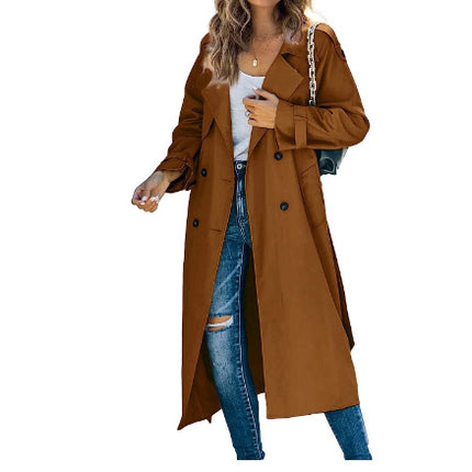 Women's Fashion Casual Solid Color Windbreaker Jacket