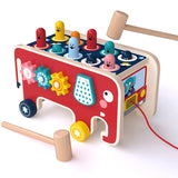Montessori | Educational Wooden Pounding Bench Toy | Animal Bus Toys | Strengthens hand muscles | Boosts learning -