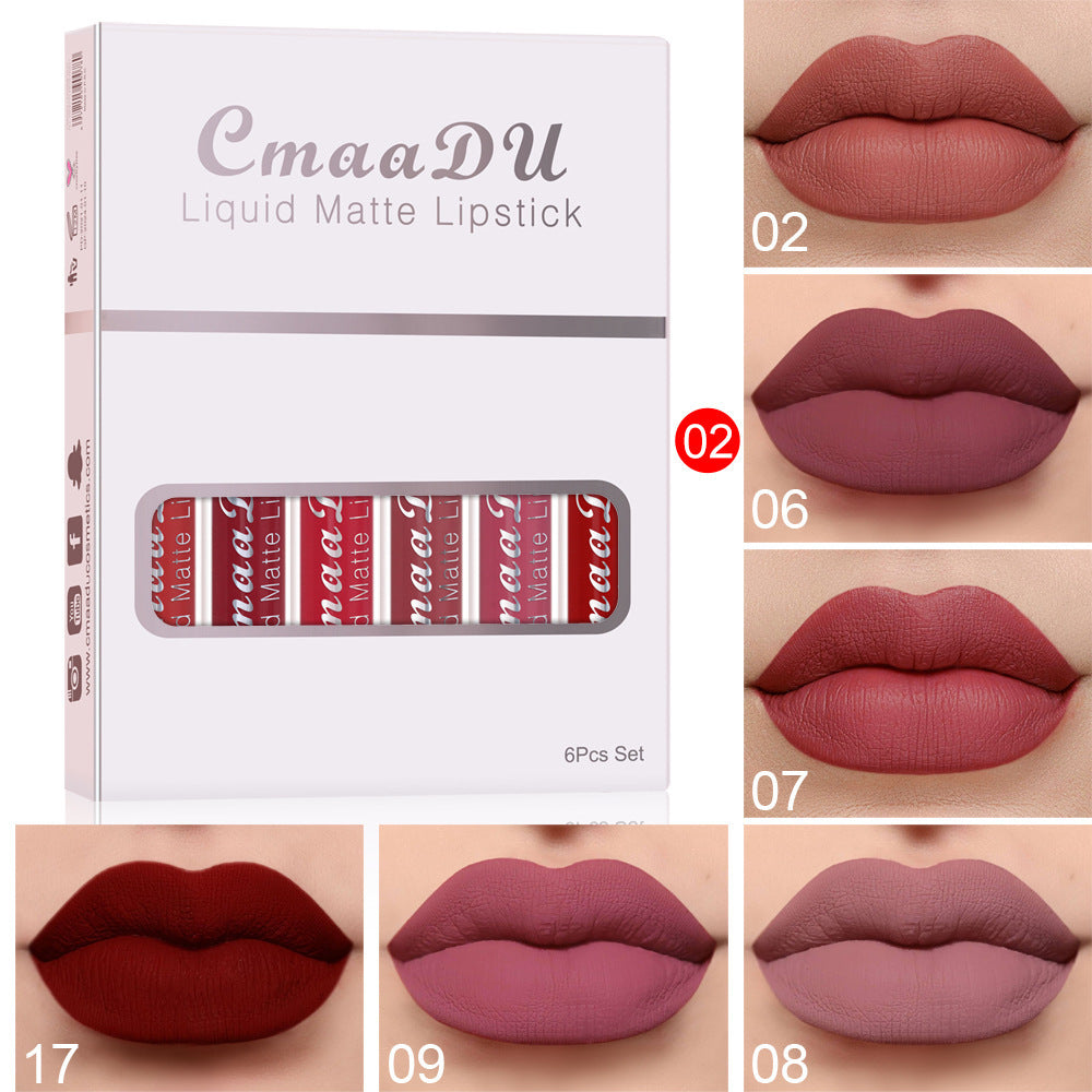 LuxeButter | Matte Lip Gloss Set | Matte Finish | Waterproof Formula | 6 Count 2.5mL Each | Long Lasting Lip Color -