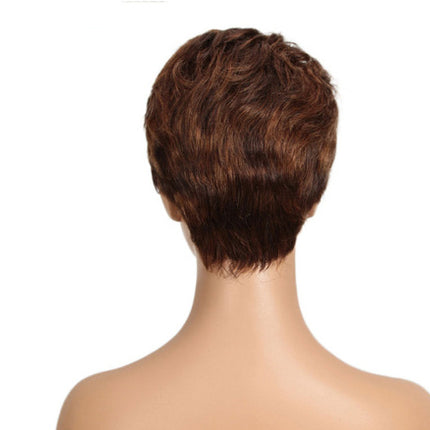 Front Lace Wig All Real Hair Short Headgear