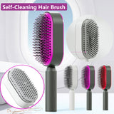 Self-Cleaning Hair Brush for Women | One-Click Cleaning Detangling Comb | 3D Air Cushion Scalp Massage Brush | Anti-Static, No-Pull Hairbrush | Pain-Free Detangling for All Hair Types | Optional Wall-Mounted Storage - Health & Beauty > Personal Care > Hair Care > Hair Styling Tools > Combs & Brushes > Paddle Hairbrushes