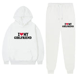 I Love My Girlfriend | Casual Suit | Graphic Print | Comfortable Everyday Wear | Size L | Relaxed Casual Look -