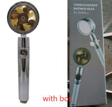 High-Pressure Water-Saving Shower Head | 360° Rotating Turbo Fan Spray Nozzle | ABS Pressurized Shower with Filter | Chrome Round Fixed Head - Hardware > Plumbing > Plumbing Fixture Hardware & Parts > Shower Parts > Shower Heads > Handheld Shower Heads