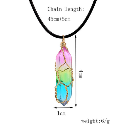 Women's Transparent Geometric Diamond Crystal Necklace