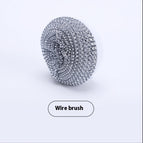 Wire ball brush head