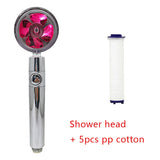 High-Pressure Water-Saving Shower Head | 360° Rotating Turbo Fan Spray Nozzle | ABS Pressurized Shower with Filter | Chrome Round Fixed Head - Hardware > Plumbing > Plumbing Fixture Hardware & Parts > Shower Parts > Shower Heads > Handheld Shower Heads