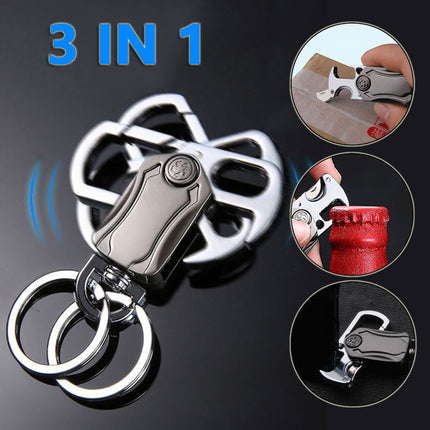 3 In 1 Fidget Spinner Keychain With Pocket Knife Keychain Pendant Beer Bottle Opener