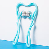 6-Roller Cervical Neck Massager | Manual Six-Wheel Deep Tissue Roller | Ergonomic Swan-Shaped Massage Tool | Relieves Neck, Shoulder, Back & Leg Tension | Adjustable Pressure | Includes Natural Crystal Jade Scraping Board - Health & Beauty > Personal Care > Massage & Relaxation > Massagers > Manual Massage Tools