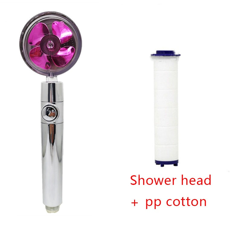High-Pressure Water-Saving Shower Head | 360° Rotating Turbo Fan Spray Nozzle | ABS Pressurized Shower with Filter | Chrome Round Fixed Head - Hardware > Plumbing > Plumbing Fixture Hardware & Parts > Shower Parts > Shower Heads > Handheld Shower Heads