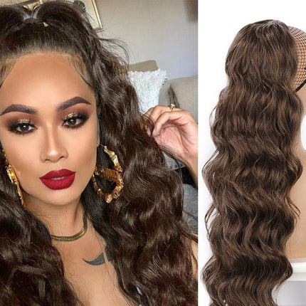 Wig Big Wave Drawstring Ponytail Matte High Temperature Silk Chemical Fiber Wig