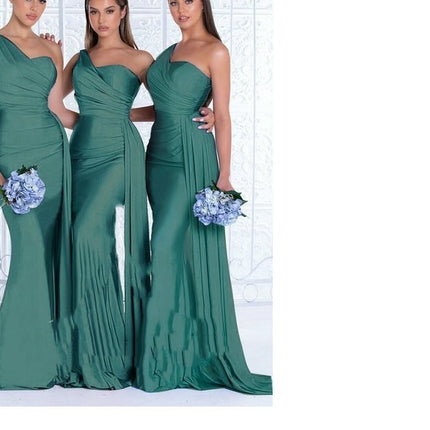 Plus Size Fat MM Mermaid One Shoulder Elegant Wedding Dress